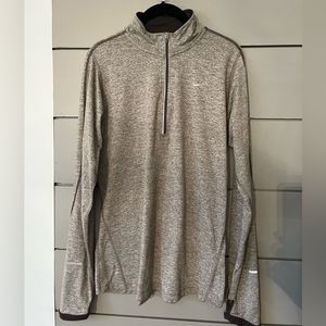 Women's Nike Element Running Dri-Fit Grey‎ Quarter Zip Pullover Large EUC